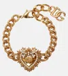 Dolce & Gabbana Devotion Faux Pearl-embellished Bracelet In Gold