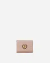 Dolce & Gabbana Devotion Matelasse Wallet In Pale Pink