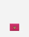 Dolce & Gabbana P.foglio French Flap In Pink