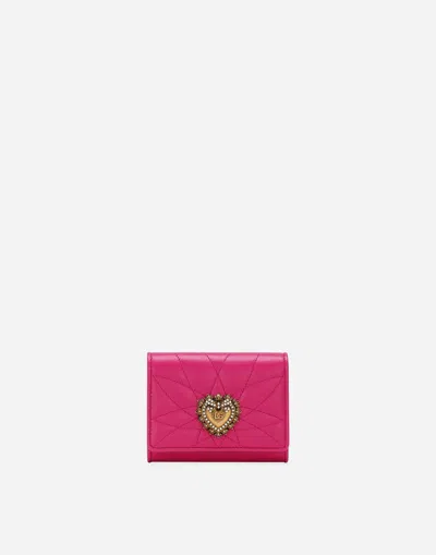 Dolce & Gabbana P.foglio French Flap In Shocking_pink