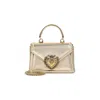 Dolce & Gabbana Devotion Golden Lamb Leather Handbag