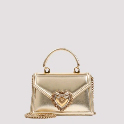 Dolce & Gabbana Devotion Handbag Unica In Z Oro