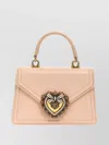 Dolce & Gabbana Devotion Small Leather Handbag In Pink