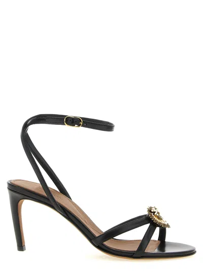 Dolce & Gabbana Devotion Heel Sandal In Black