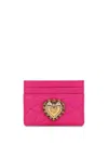 Dolce & Gabbana Devotion Card Holder In Pink