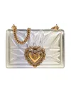 Dolce & Gabbana Medium Devotion Metallic Leather Shoulder Bag In Multicolor