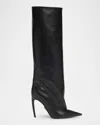 Dolce & Gabbana Black Calf Leather Boots In Black