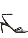 Dolce & Gabbana Sandals Thin Straps Stiletto Heel Heart In Black