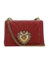 Dolce & Gabbana Medium Devotion Quilted Shoulder Bag In Red