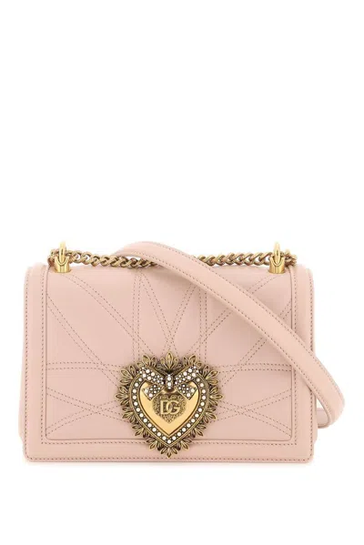 Dolce & Gabbana Medium Devotion Shoulder Bag In Pink