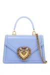 Dolce & Gabbana Devotion Small Tote Bag In Carta Zucchero 6 (light Blue)
