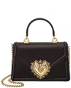 Dolce & Gabbana Devotion Mini Leather Top-handle Bag In Black