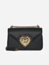 Dolce & Gabbana Devotion Nappa Leather Shoulder Bag In Black