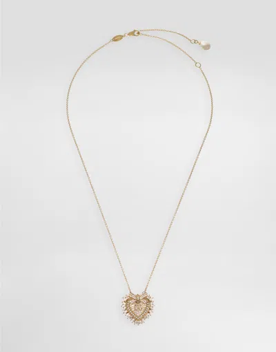 Dolce & Gabbana Devotion Necklace 18 Carat Yellow Gold And Diamonds