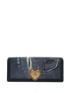 Dolce & Gabbana Jeans-schultertasche Mit Logo-schild In Blue