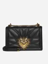 Dolce & Gabbana Medium Devotion Bag In Quilted Nappa Leather In Black