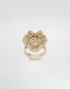 Dolce & Gabbana 18kt Yellow Gold Devotion Diamond Ring In Gold
