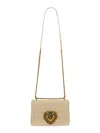 Dolce & Gabbana Ivory Nappa Leather Devotion Shoulder Bag In Neutral
