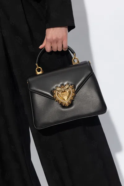 Dolce & Gabbana Devotion Handbag In Black
