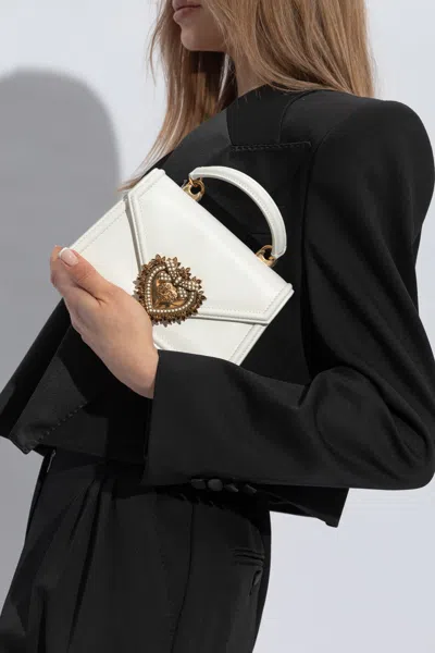 Dolce & Gabbana Small Devotion Top-handle Bag In White