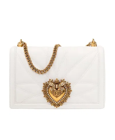 Dolce & Gabbana Devotion Shoulder Bag In White