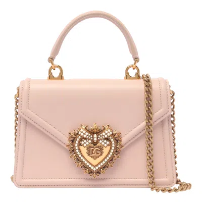 Dolce & Gabbana Devotion Small Handbag In Pink