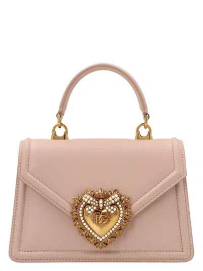 Dolce & Gabbana Devotion Small Handbag In Pink