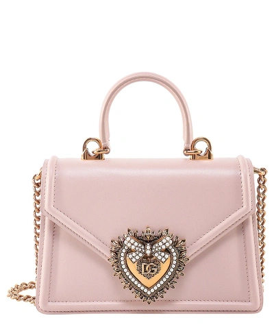 Dolce & Gabbana Devotion Small Handbag In Pink