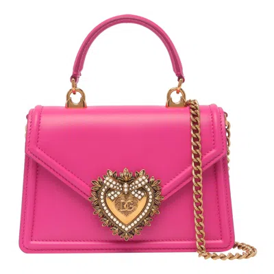 Dolce & Gabbana Devotion Small Bag In Pink