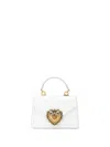 Dolce & Gabbana Medium Devotion Bag In Smooth Calfskin In White