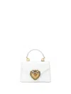 Dolce & Gabbana Medium Devotion Bag In Smooth Calfskin In White