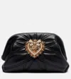 Dolce & Gabbana Devotion Small Leather Shoulder Bag In Black
