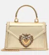 Dolce & Gabbana Small Devotion Metallic Top Handle Bag In Gold