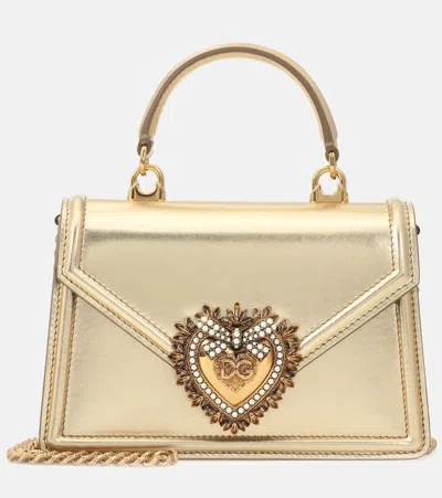 DOLCE & GABBANA DEVOTION SMALL LEATHER SHOULDER BAG,P00381552