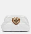 Dolce & Gabbana Devotion Small Leather Shoulder Bag In White