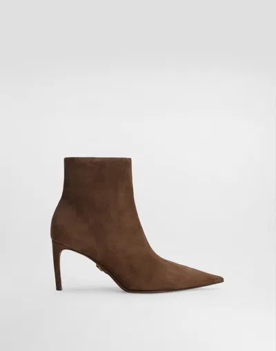 DOLCE & GABBANA DEVOTION SUEDE ANKLE BOOTS