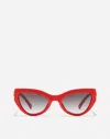 Dolce & Gabbana Devotion Sunglasses In Red
