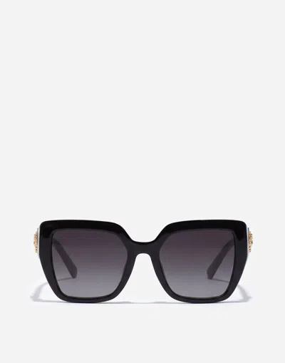 Dolce & Gabbana Devotion Sunglasses In Black