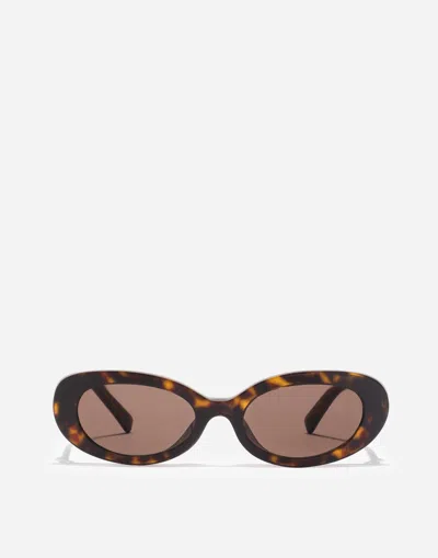 Dolce & Gabbana Devotion Sunglasses In Brown