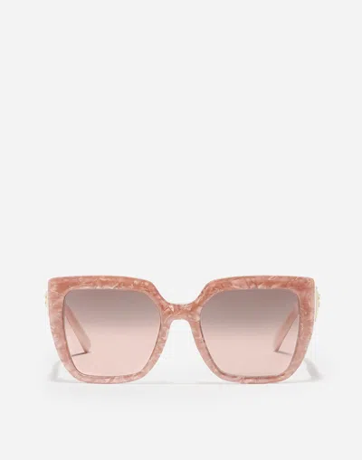 Dolce & Gabbana Devotion Sunglasses In Pink