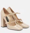 Dolce & Gabbana Dg 105 Patent Leather Mary Jane Pumps In Neutral