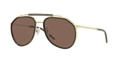 Pre-owned Dolce & Gabbana Dg 2277 Gold/brown 57/18/140 Men Sunglasses
