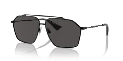 Pre-owned Dolce & Gabbana Dg 2303 Black/grey (01/87) Sunglasses In Gray