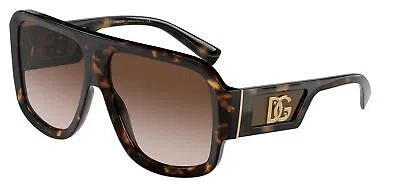 Pre-owned Dolce & Gabbana Dg 4401 Havana/brown Shaded 58/14/140 Men Sunglasses In Gray