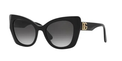 Pre-owned Dolce & Gabbana Dg 4405 Black/grey Shaded 53/20/140 Women Sunglasses In Gray