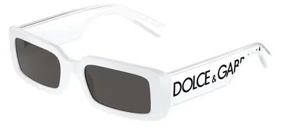 Pre-owned Dolce & Gabbana Dg 6187 White/ Grey 53/20/145 Women Sunglasses In Gray
