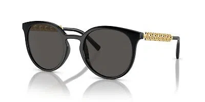 Pre-owned Dolce & Gabbana Dg 6189u Black/ Grey 52/22/140 Women Sunglasses