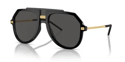 Pre-owned Dolce & Gabbana Dg 6195 Black/grey 45/14/145 Men Sunglasses In Gray