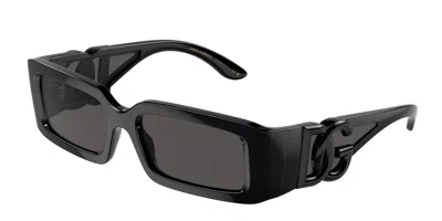 Pre-owned Dolce & Gabbana Dg 6197 Black/grey 53/17/130 Unisex Sunglasses In Gray