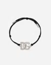 DOLCE & GABBANA CORD BRACELET WITH LARGE DG LOGO